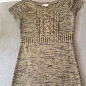 Green knit sweater dress